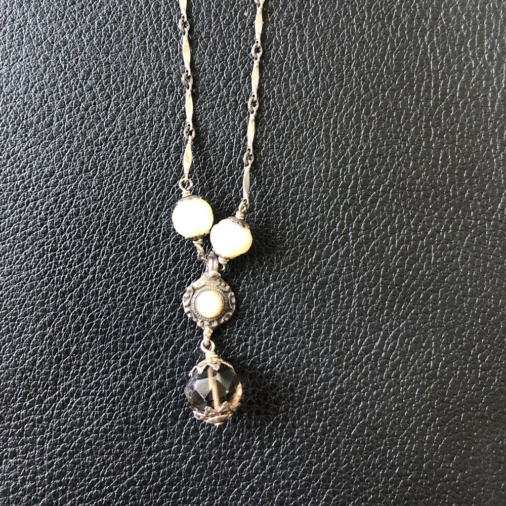 SAGE Sterling Silver And Pearl Necklace